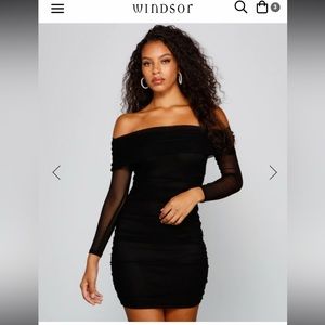 Mesh body con mini dress